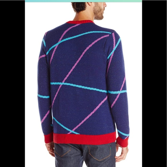 Blizzard Bay Men's Light up Lazer Kitty Ugly Christmas Sweater XL - Picture 2 of 4